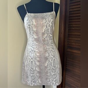 Urban Outfitters Snake Skin Print Mini Dress Size XS